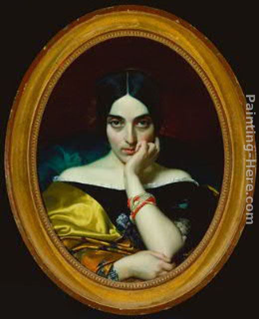 Portrait de Madame Alphonse Karr painting - Henri Lehmann Portrait de Madame Alphonse Karr art painting